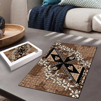 Bula Fiji Plumeria Tagimoucia Salusalu Mocha Puzzle Kaiviti Masi - Polynesian Pride