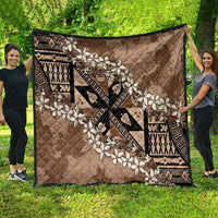 Bula Fiji Plumeria Tagimoucia Salusalu Mocha Quilt Kaiviti Masi - Polynesian Pride