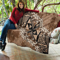 Bula Fiji Plumeria Tagimoucia Salusalu Mocha Quilt Kaiviti Masi - Polynesian Pride