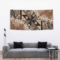 Bula Fiji Plumeria Tagimoucia Salusalu Mocha Tapestry Kaiviti Masi LT7 - Polynesian Pride