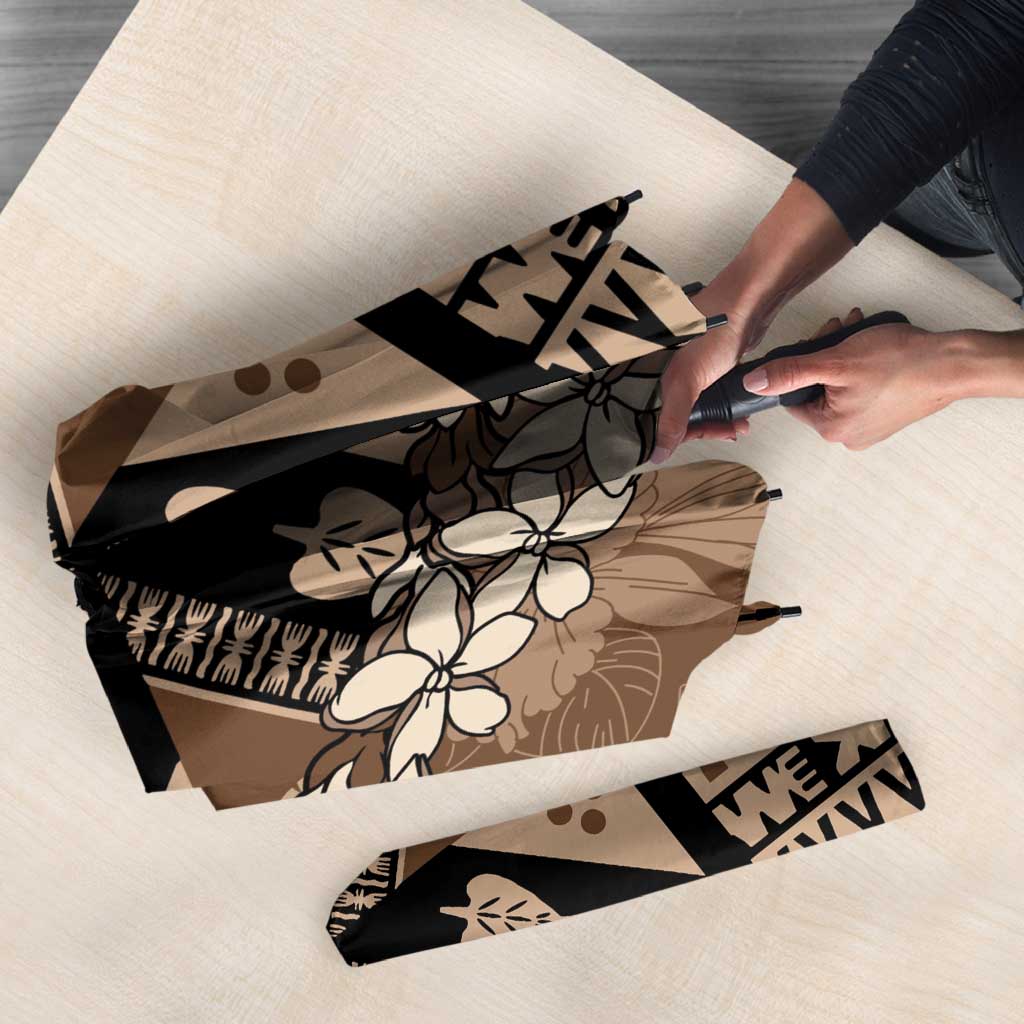 Bula Fiji Plumeria Tagimoucia Salusalu Mocha Umbrella Kaiviti Masi - Polynesian Pride