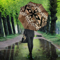 Bula Fiji Plumeria Tagimoucia Salusalu Mocha Umbrella Kaiviti Masi - Polynesian Pride