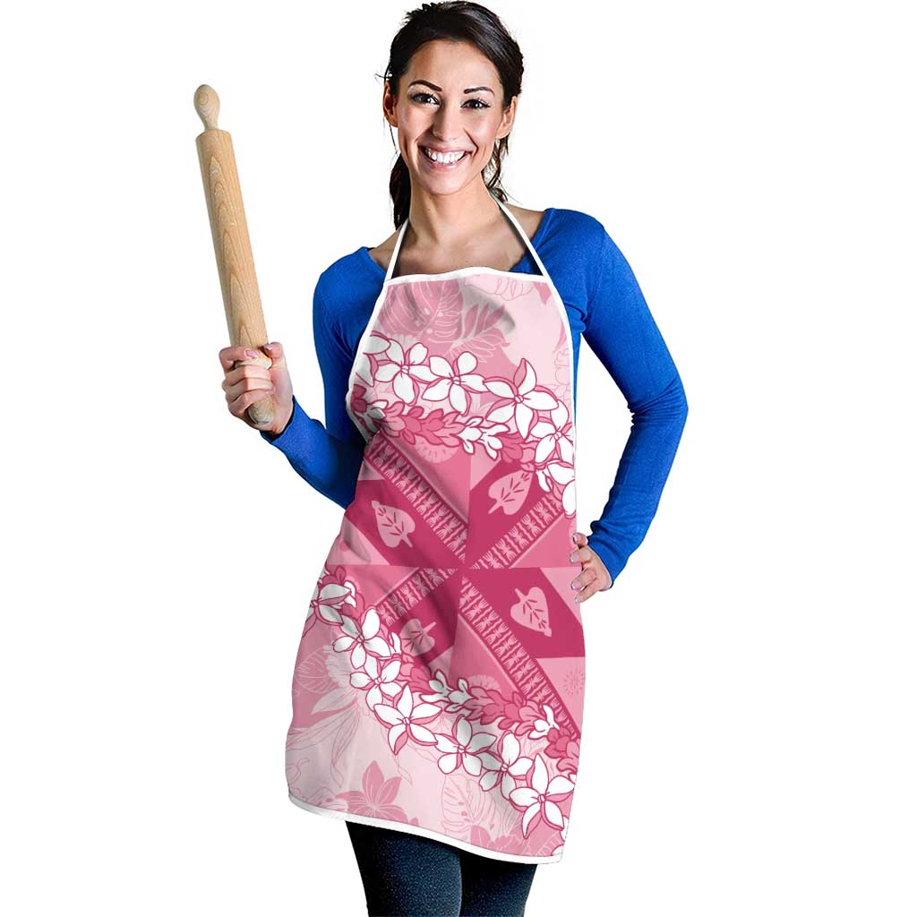Bula Fiji Plumeria Tagimoucia Salusalu Pink Apron Kaiviti Masi - Polynesian Pride