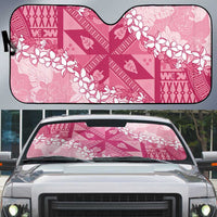 Bula Fiji Plumeria Tagimoucia Salusalu Pink Auto Sun Shade Kaiviti Masi - Polynesian Pride