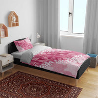 Bula Fiji Plumeria Tagimoucia Salusalu Pink Bedding Set Kaiviti Masi - Polynesian Pride