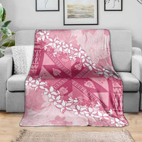 Bula Fiji Plumeria Tagimoucia Salusalu Pink Blanket Kaiviti Masi - Polynesian Pride