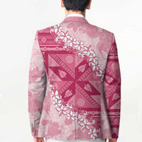 Bula Fiji Plumeria Tagimoucia Salusalu Pink Blazer Kaiviti Masi - Polynesian Pride