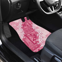 Bula Fiji Plumeria Tagimoucia Salusalu Pink Car Mats Kaiviti Masi - Polynesian Pride