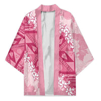 Bula Fiji Plumeria Tagimoucia Salusalu Pink Kimono Kaiviti Masi LT7 Unisex Pink - Polynesian Pride
