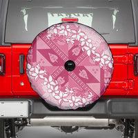 Bula Fiji Plumeria Tagimoucia Salusalu Pink Spare Tire Cover Kaiviti Masi - Polynesian Pride