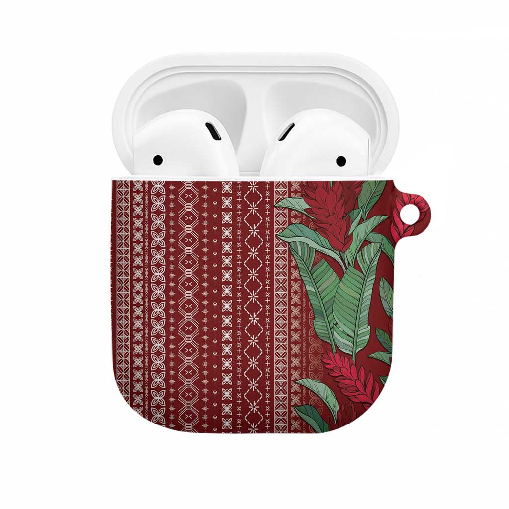 Women's Day Samoa Malu Tattoo Inspired Mix Teuila AirPods Case Scarlet