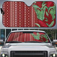 Women's Day Samoa Malu Tattoo Inspired Mix Teuila Auto Sun Shade Scarlet LT7 Scarlet - Polynesian Pride