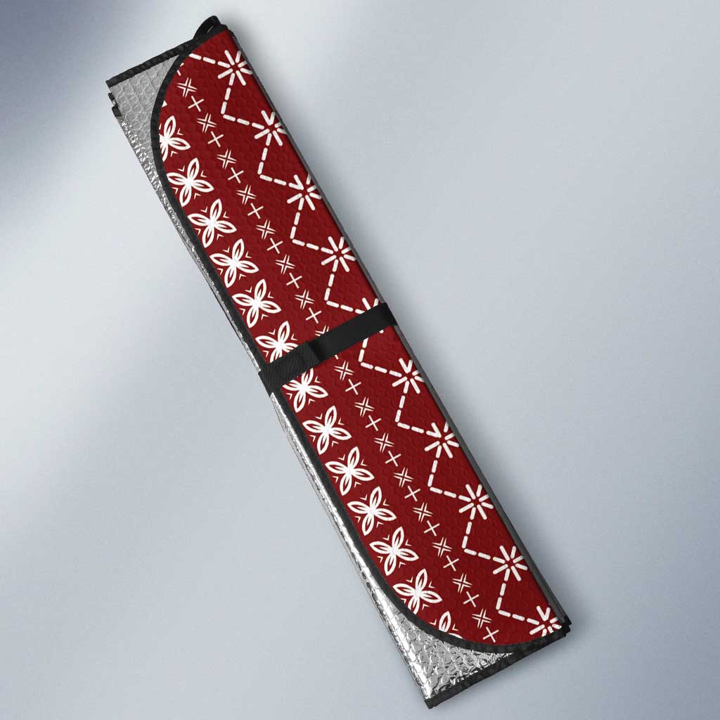 Women's Day Samoa Malu Tattoo Inspired Mix Teuila Auto Sun Shade Scarlet LT7 - Polynesian Pride