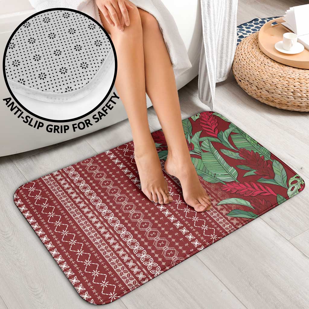 Women's Day Samoa Malu Tattoo Inspired Mix Teuila Bathroom Set Scarlet