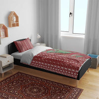 Women's Day Samoa Malu Tattoo Inspired Mix Teuila Bedding Set Scarlet LT7 - Polynesian Pride