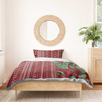 Women's Day Samoa Malu Tattoo Inspired Mix Teuila Bedding Set Scarlet LT7 - Polynesian Pride