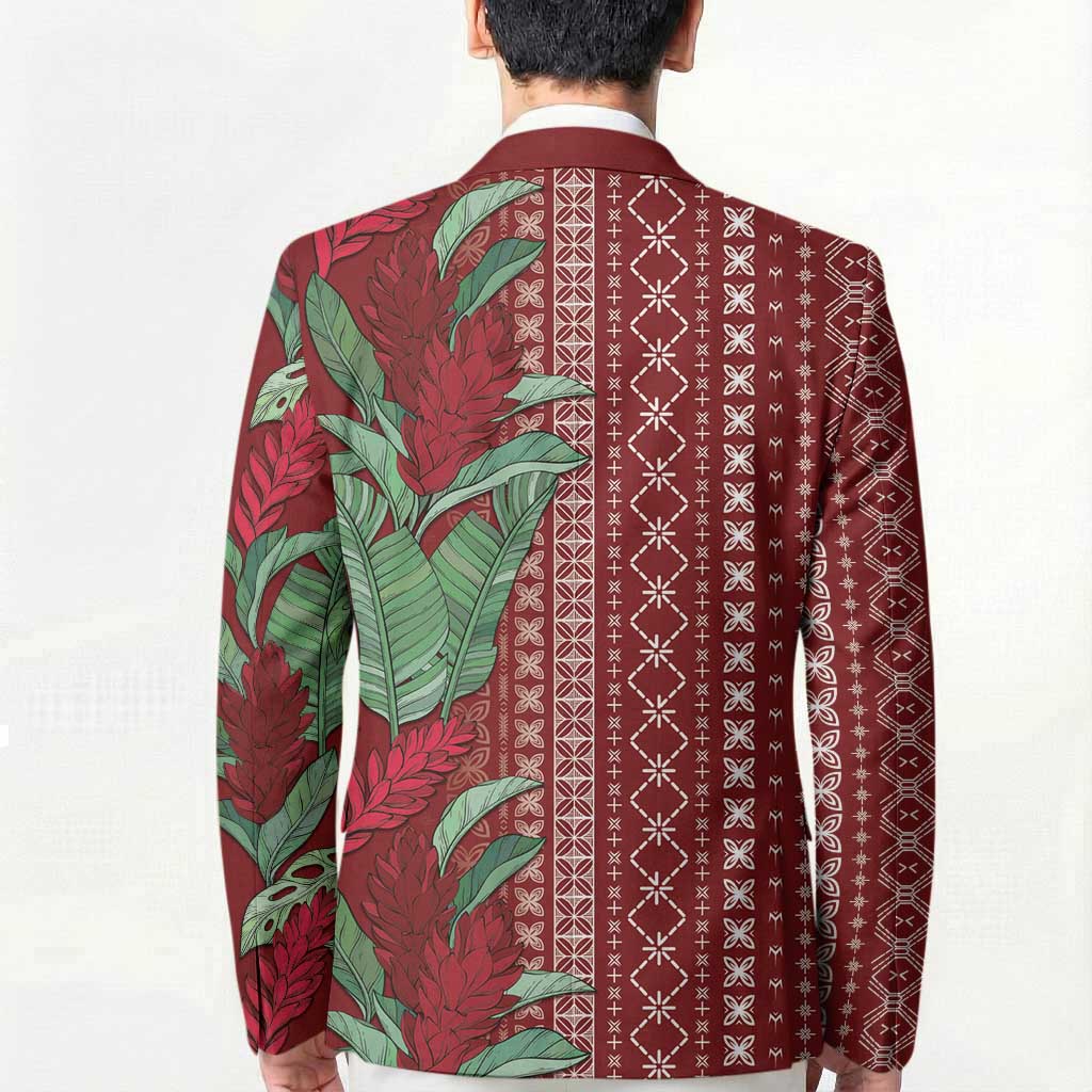 Women's Day Samoa Malu Tattoo Inspired Mix Teuila Blazer Scarlet LT7 - Polynesian Pride