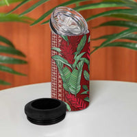 Women's Day Samoa Malu Tattoo Inspired Mix Teuila 4 in 1 Can Cooler Tumbler Scarlet LT7 - Polynesian Pride