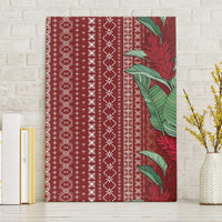 Women's Day Samoa Malu Tattoo Inspired Mix Teuila Canvas Wall Art Scarlet LT7 Without Frame Scarlet - Polynesian Pride