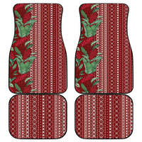 Women's Day Samoa Malu Tattoo Inspired Mix Teuila Car Mats Scarlet LT7 - Polynesian Pride