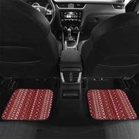 Women's Day Samoa Malu Tattoo Inspired Mix Teuila Car Mats Scarlet LT7 Set 2pcs - Back Scarlet - Polynesian Pride