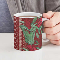 Women's Day Samoa Malu Tattoo Inspired Mix Teuila Ceramic Mug Scarlet LT7 - Polynesian Pride