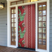 Women's Day Samoa Malu Tattoo Inspired Mix Teuila Door Cover Scarlet LT7 - Polynesian Pride
