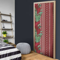 Women's Day Samoa Malu Tattoo Inspired Mix Teuila Door Cover Scarlet LT7 - Polynesian Pride