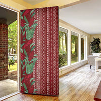 Women's Day Samoa Malu Tattoo Inspired Mix Teuila Door Cover Scarlet LT7 - Polynesian Pride