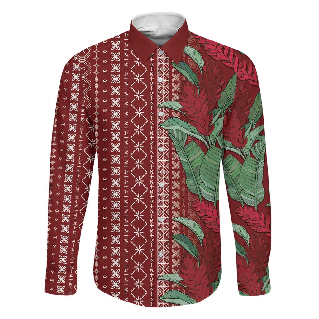 Women's Day Samoa Malu Tattoo Inspired Mix Teuila Family Matching Summer Maxi Dress and Hawaiian Shirt Scarlet