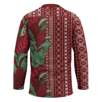 Women's Day Samoa Malu Tattoo Inspired Mix Teuila Hockey Jersey Scarlet LT7 - Polynesian Pride
