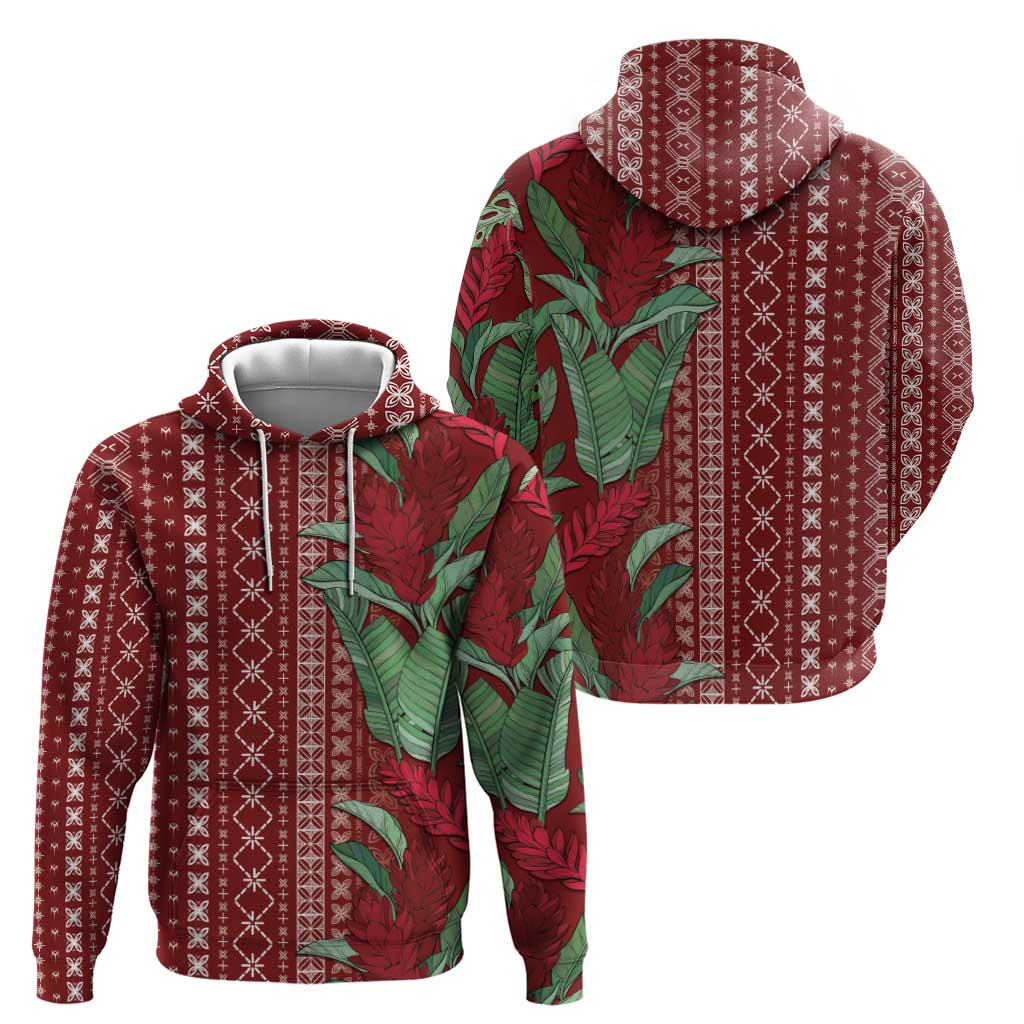 Women's Day Samoa Malu Tattoo Inspired Mix Teuila Hoodie Scarlet LT7 - Polynesian Pride
