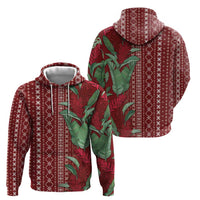 Women's Day Samoa Malu Tattoo Inspired Mix Teuila Hoodie Scarlet LT7 - Polynesian Pride