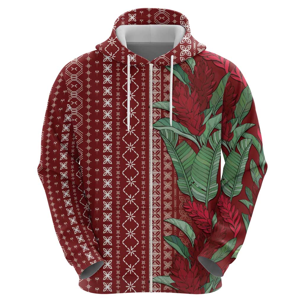Women's Day Samoa Malu Tattoo Inspired Mix Teuila Hoodie Scarlet LT7 - Polynesian Pride