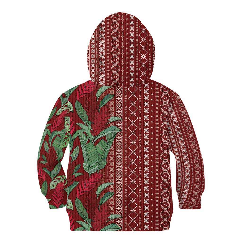 Women's Day Samoa Malu Tattoo Inspired Mix Teuila Kid Hoodie Scarlet