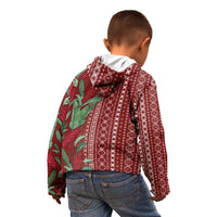 Women's Day Samoa Malu Tattoo Inspired Mix Teuila Kid Hoodie Scarlet
