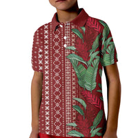 Women's Day Samoa Malu Tattoo Inspired Mix Teuila Kid Polo Shirt Scarlet LT7 Kid Scarlet - Polynesian Pride