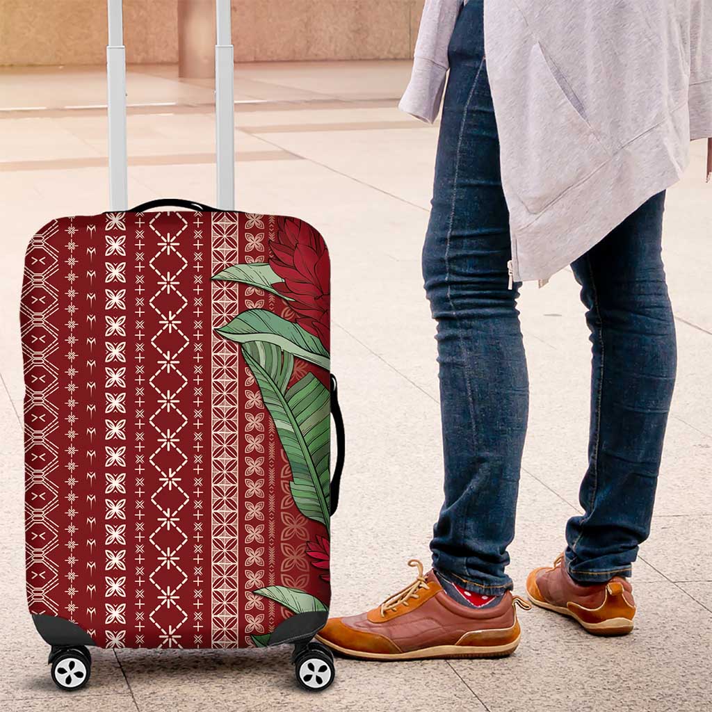 Women's Day Samoa Malu Tattoo Inspired Mix Teuila Luggage Cover Scarlet LT7 Scarlet - Polynesian Pride