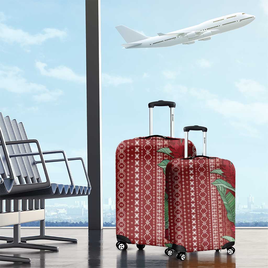 Women's Day Samoa Malu Tattoo Inspired Mix Teuila Luggage Cover Scarlet LT7 - Polynesian Pride