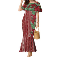 Women's Day Samoa Malu Tattoo Inspired Mix Teuila Mermaid Dress Scarlet LT7 Women Scarlet - Polynesian Pride