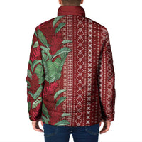 Women's Day Samoa Malu Tattoo Inspired Mix Teuila Padded Jacket Scarlet LT7 - Polynesian Pride