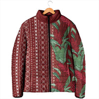 Women's Day Samoa Malu Tattoo Inspired Mix Teuila Padded Jacket Scarlet LT7 - Polynesian Pride