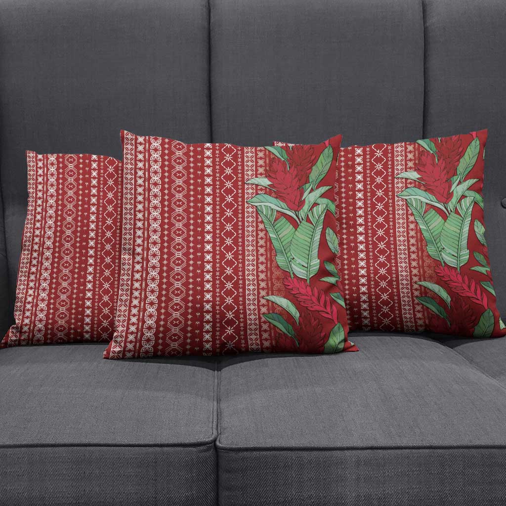Women's Day Samoa Malu Tattoo Inspired Mix Teuila Pillow Cover Scarlet LT7 - Polynesian Pride