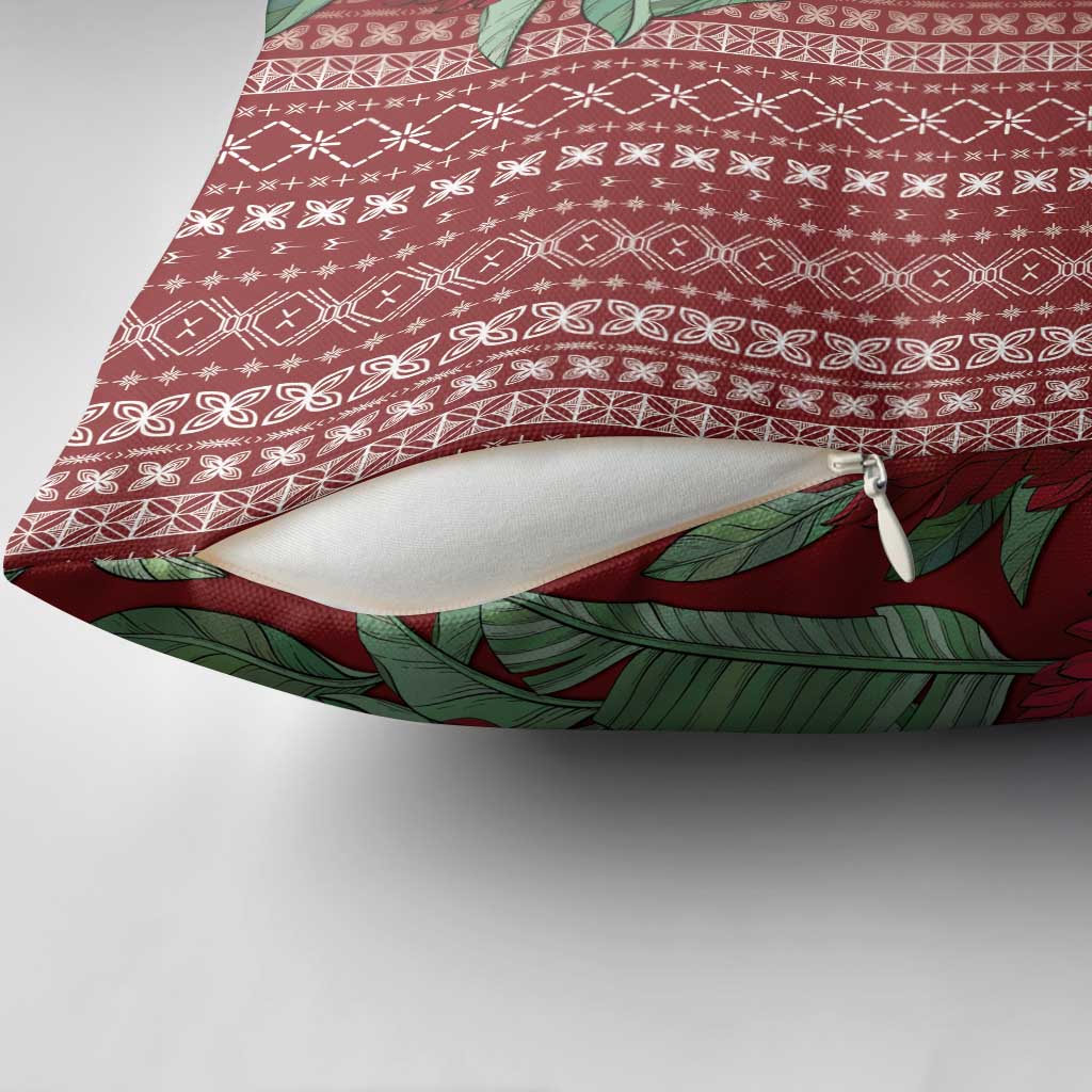 Women's Day Samoa Malu Tattoo Inspired Mix Teuila Pillow Cover Scarlet LT7 - Polynesian Pride