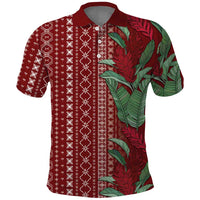 Women's Day Samoa Malu Tattoo Inspired Mix Teuila Polo Shirt Scarlet LT7 Scarlet - Polynesian Pride