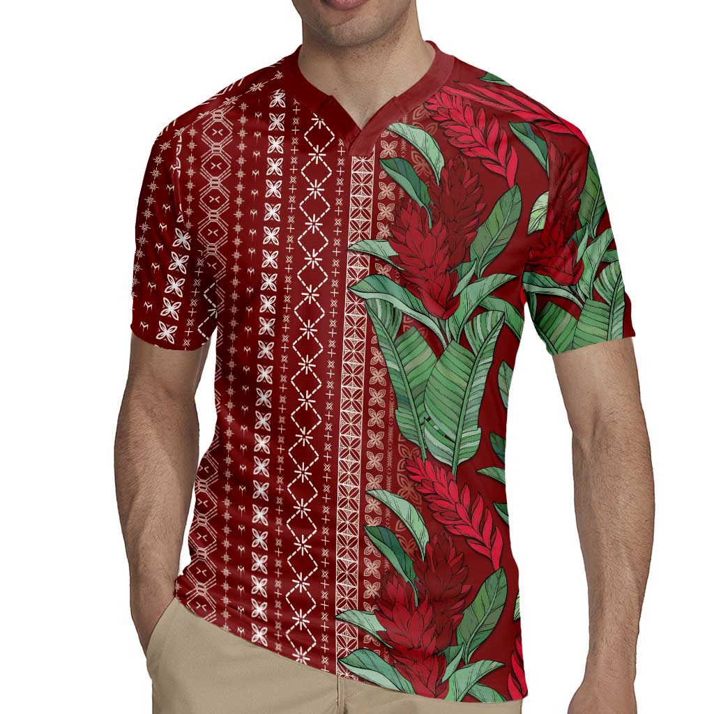 Women's Day Samoa Malu Tattoo Inspired Mix Teuila Rugby Jersey Scarlet LT7 - Polynesian Pride