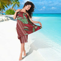 Women's Day Samoa Malu Tattoo Inspired Mix Teuila Sarong Scarlet LT7 - Polynesian Pride