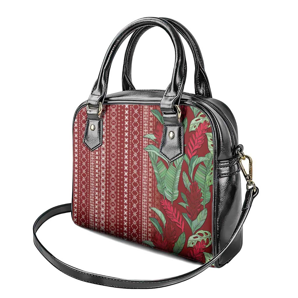 Women's Day Samoa Malu Tattoo Inspired Mix Teuila Shoulder Handbag Scarlet LT7 - Polynesian Pride