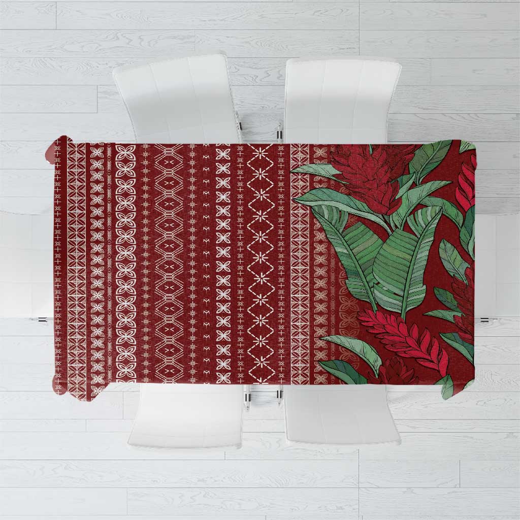 Women's Day Samoa Malu Tattoo Inspired Mix Teuila Tablecloth Scarlet LT7 Scarlet - Polynesian Pride