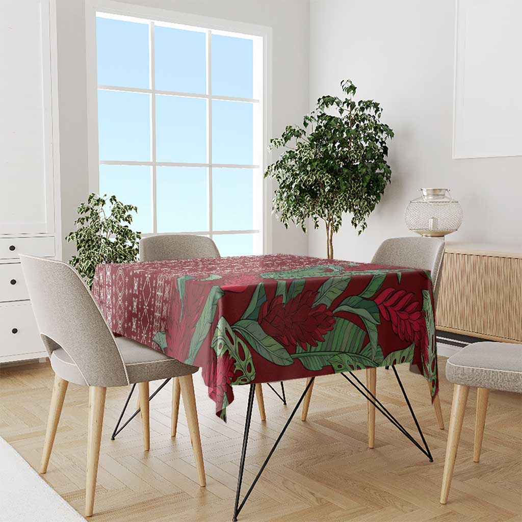 Women's Day Samoa Malu Tattoo Inspired Mix Teuila Tablecloth Scarlet LT7 - Polynesian Pride